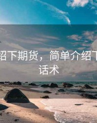简单介绍下期货，简单介绍下期货的话术