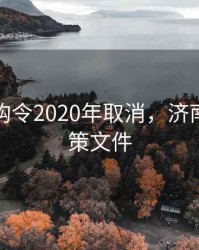 济南限购令2020年取消，济南限购政策文件