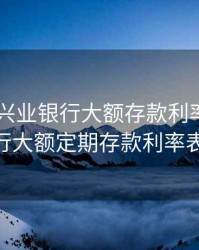 2020年兴业银行大额存款利率表，兴业银行大额定期存款利率表2021