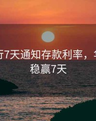 华夏银行7天通知存款利率，华夏银行稳赢7天