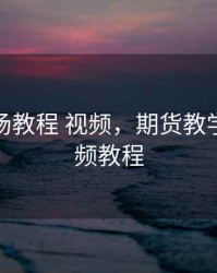 期货市场教程 视频，期货教学全套视频教程