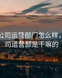 进期货公司运营部门怎么样，期货公司运营部是干嘛的