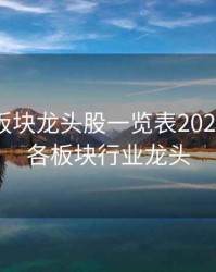 股票各板块龙头股一览表2020，股票各板块行业龙头