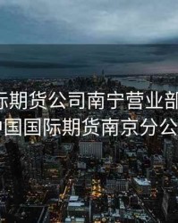 中国国际期货公司南宁营业部怎么样，中国国际期货南京分公司
