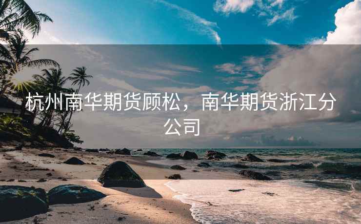 杭州南华期货顾松，南华期货浙江分公司